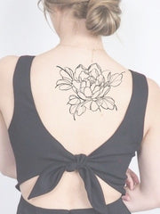 Peony chest or back piece