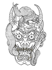 Hanya Mask with Dragon