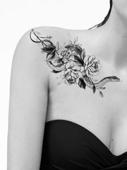 Snake and Peonies