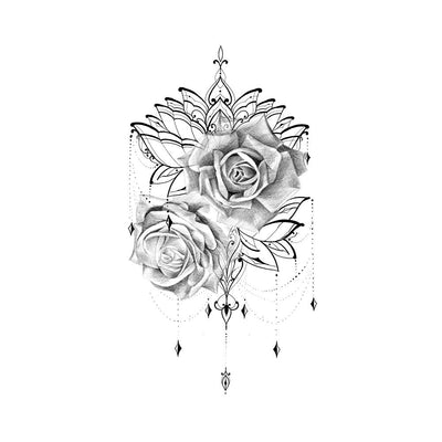 Roses with Mandala Designs