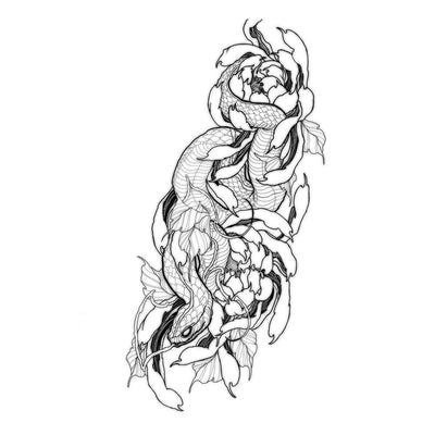 Snake and Chrysanthemum