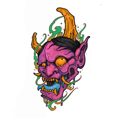 Hannya with Flames