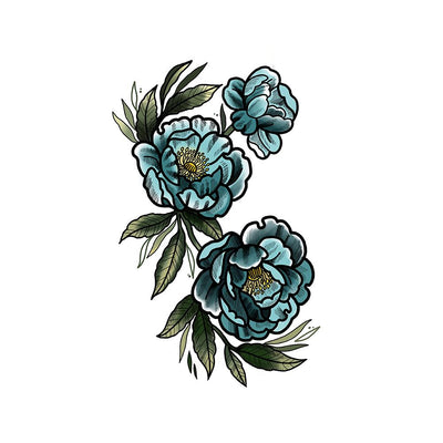 Blue and Grey Peonies