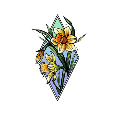Daffodils in Ombré colored diamond