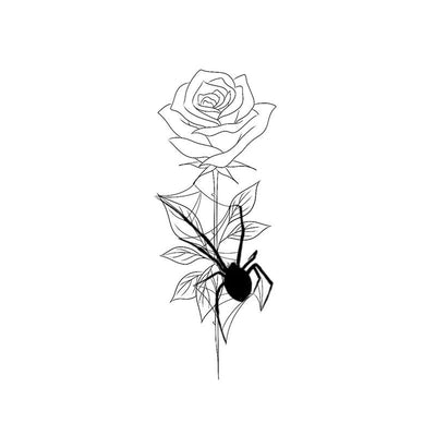 Rose with hanging spider #1