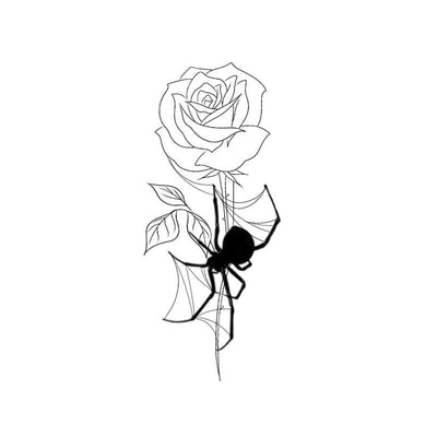 Rose with hanging spider #2
