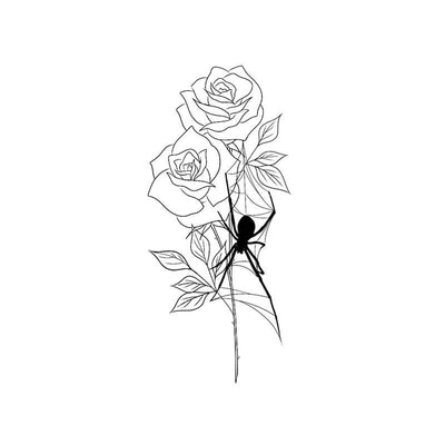 Rose with hanging spider #3