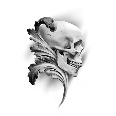 Skull with filigree